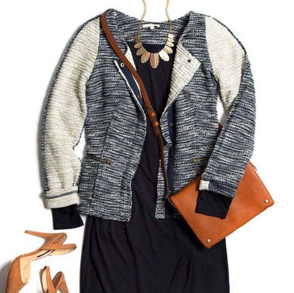 Stitch Fix Mystree Brice Color Block Tweed Mix